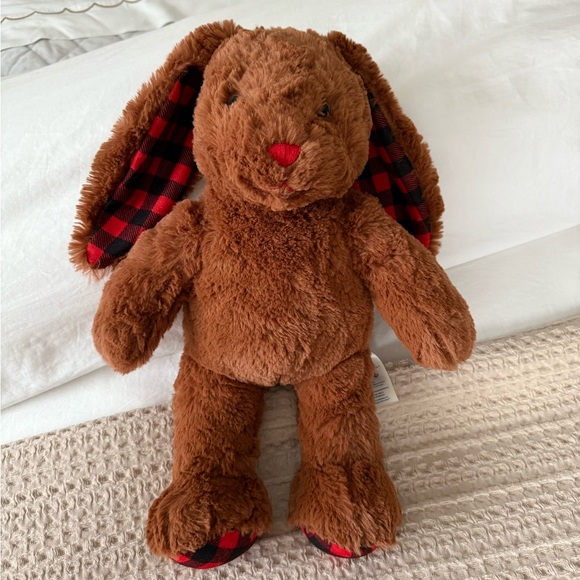 Build A Bear Buffalo Check Pawlette Bunny Holiday Plush - Picture 3 of 13
